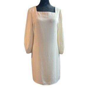 Amanda Uprichard New York Cream White Long Sleeve Dress Size S